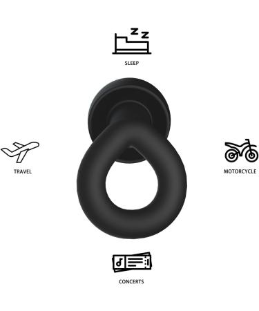 Doperock Ear Plugs for Sleeping | Noise Reduction & Snoring | Silicone Earplugs with 8 Tips (XS/S/M/L) & Case | 28dB Noise Cancelling (Black - Buy Online on GoSupps.com