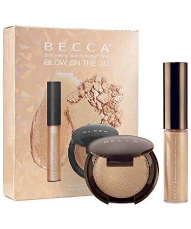 Becca 2 Piece Opal Glow On The Go Shimmering Skin Perfector Set  1.2 Ounce