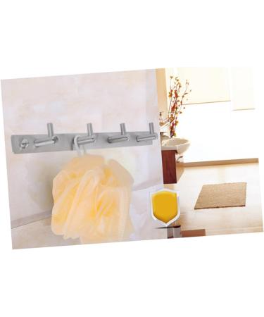 Alipis 304 Hooks Stainless Duty Heavy Hanger Coat Steel Clothes Hook with Towel Rack Bathroom European medium As Shown - Buy Online on GoSupps.com