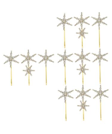 FRCOLOR 4 Sets Starfish Hairpin Accesorios Para Rhinestone Headpiece for Women Barrettes for Gold Trim Trendy Decor Hair Barrettes Decorative Hair Clips Child Dense Rhinestones Alloy