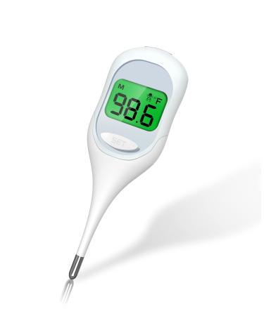 Mommed Baby Thermometer with 3 Measurement Modes(Rectal Oral Armpit),9s Fast Accurate Reading Digital Thermometer with 3 Colors LCD Display, Baby Thermometer for Infants Newborn Toddler Kids(White)