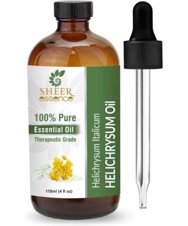 Sheer Essence Helichrysum Essential Oil 118 ML (4 Fl. Oz) | 100% Pure Natural Undiluted Uncut Therapeutic Grade Helichrysum Italicum Essential Oil - Buy Online on GoSupps.com