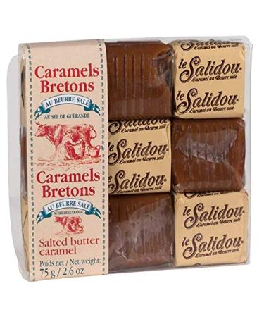 Breton Caramel Candies Salted Butter Caramel Soft with Sea Salt Sweets La Maison D Armorine 75 g 75 g (Pack of 1)