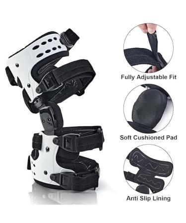 OA Unloader Knee Brace for Osteoarthritis & Arthritis Pain Relief - Cartilage Repair Bone on Bone Knee Support (Right White - Buy Online on GoSupps.com