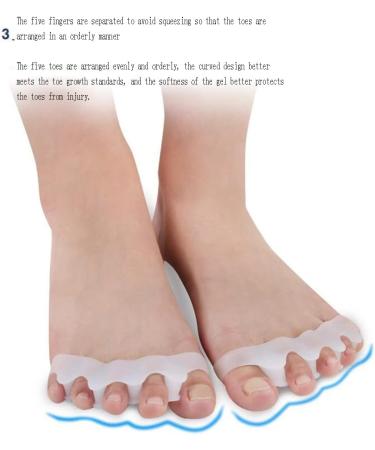 5-Hole Toe Separator & Stretcher for Hallux Valgus Correction - Prevent Corns & Calluses, Improve Foot Strength - Men & Women Care | 1 Pair - Buy Online on GoSupps.com