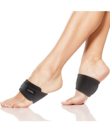 Copper Compression Adjustable Padded Arch Support - 2 Plantar Fasciitis Braces/Sleeves. Foot Care, Heel Spurs, Feet Pain Relief, Flat & Fallen Arches, High Arch, Flat Feet (1 Pair - One Size Fits All) Adjustable Padded Sup