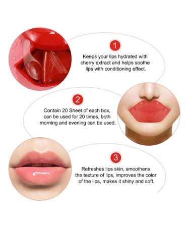 20PCS Cherry Lip Mask - Moisturizing Sleep Mask for Plump Youthful Lips | Reduces Lines & Restores Hydration - Buy Online on GoSupps.com