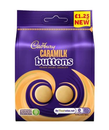 Ellies Jellies dbury Caramilk Buttons Chocolate Bag 90g 1.25 PMP x1