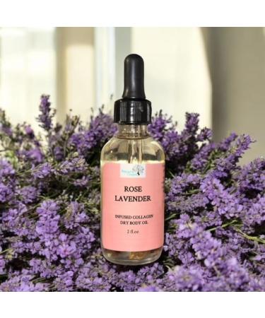 Lavender & Rose Body Oil - Deep Hydration for Radiant Skin Soothing Aroma Perfect for All Skins - 2oz - Buy Online on GoSupps.com