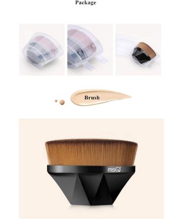 MSQ Kabuki Foundation Brush for Makeup Liquid Cream Powder Cosmetics Not Waste Foundation Flawless Look - Buy Online on GoSupps.com