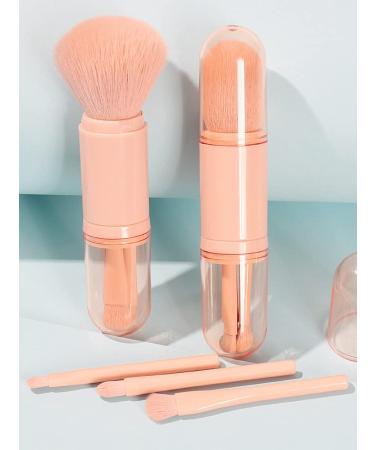 4-in-1 Mwoot Makeup Brush Set - Portable Multifunctional Brushes for Cosmetics & Nail Art - Ideal for Travel (Pink) - Buy Online on GoSupps.com