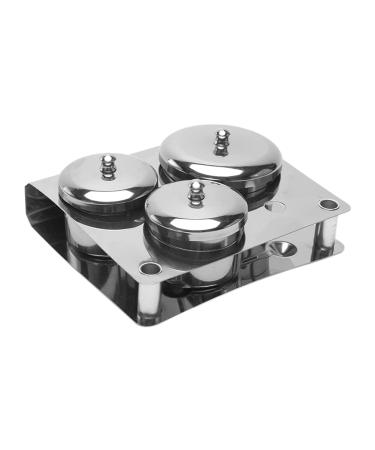 3PCS Stainless Steel Acrylic Nail Tips Dappen Dish Set - Nail Art Equipment Tools (Silver) - Buy Online on GoSupps.com