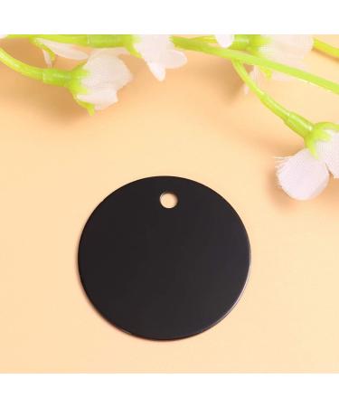 Milists 25-Piece Aluminum Alloy Blank Tags for Pets - Round DIY Day Traction Rope Accessories - 5cm/1.4 Inch Black - Buy Online on GoSupps.com
