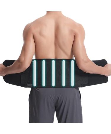 Buy Double Compression Back Support Belt | Lumbar Decompression & Pain Relief for Scoliosis Herniated Disc & Sciatica - Breathable Waistband (Gray Size S) | International Shipping Available - Buy Online on GoSupps.com