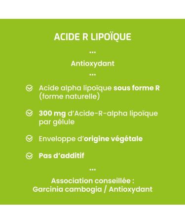 Laboratoire Beauchamp - Dietary supplement ALPHA-LIPOIC ACID - 60 capsules - Antioxidant - Anti-cellular aging - Developed in France - Buy Online on GoSupps.com