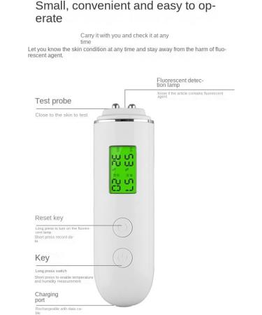 GUIJIALY 1 Piece LCD Digital Water Oil Moisture Tester Fluorescent Agent Skin Analyzer Detector Face Care Tool Portable - Buy Online on GoSupps.com