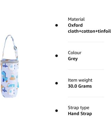 TOYANDONA Insulated Milk Bottle Bag - Portable Travel Carrier Holder for Baby Bottles - Keeps Breastmilk Warm or Cool - Grey - Buy Online on GoSupps.com