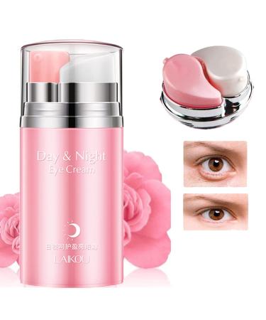 Rose Essential Oil Day and Night Eye Cream  Eye Cream for Dark Circles & Puffiness  Moisturizing Hydrating Fade Fine Lines Eye Bags Removal Dark Circles Firming Eye Skin For Women  Gift for Travel