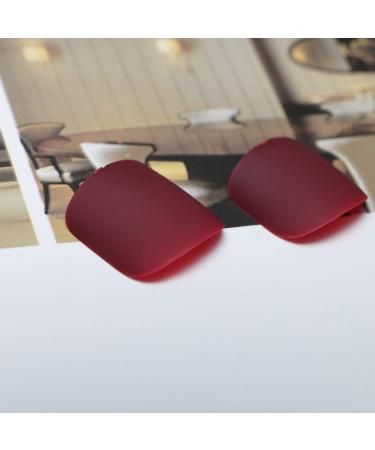 Yienate Burgundy Red Artificial Toe Nails - Chic & Exquisite 24-Piece Complete Cover Nail Tips for Stunning Toenails - Buy Online on GoSupps.com