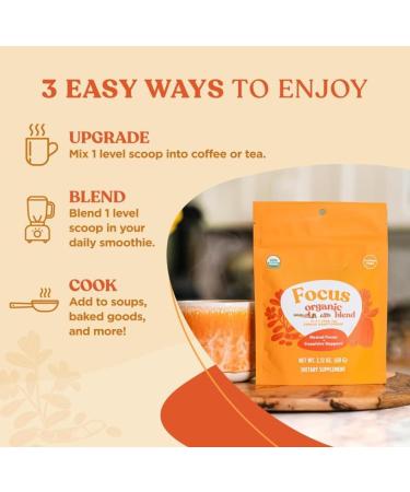 Lion's Mane Powder Organic Concentration and Cognition Supplement Sugar Free Gluten Free 60g - Buy Online on GoSupps.com