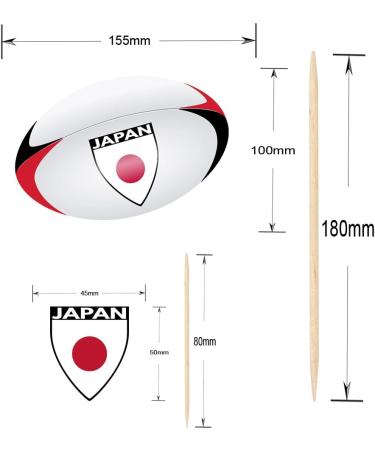 Japan Flag Rugby Ball Food & Cupcake Picks Toppers Party Decorations (14 Pack) - Buy Online on GoSupps.com