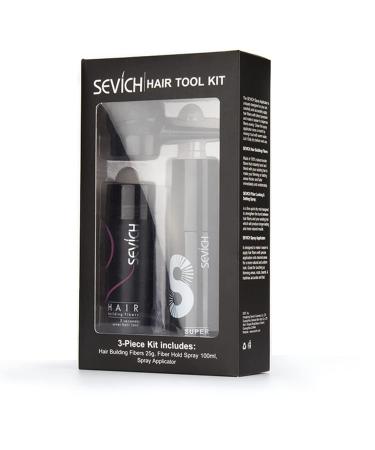 SEVICH Hair Fibers 3-in-1 Kit - 25g Rebuilding Fibers Applicator Pump & Styling Spray | Conceal Full Hair in 5 Seconds | Black 4 Colors Available - International Shipping - Buy Online on GoSupps.com