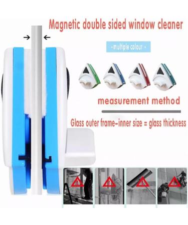 LIBPOOK 2PCS Double-Side Magnetic Glass Wiper Window Cleaner Magnetic Glass Cleaning Tool Brush Magnetic Window Cleaner Outside Window Cleaner - Buy Online on GoSupps.com
