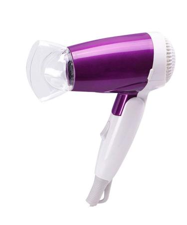 ADITAM Dryer with Folding Handle Dual Voltage Travel Hair Dryer Color: Purple Double The Comfort