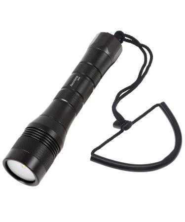 SecurityIng Wide 120 Degrees Beam Angle Scuba Diving Photography Video Flashlight 1050Lm 150M LED Underwater Torch (Battery Not Included) Floodlight