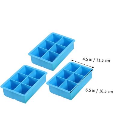 Zerodeko Non Stick Baking Sheet 3pcs 6 Six Grid Silicone Bakeware Bread Small Cake Silica Gel Nonstick Baking Pan 16.5x11.5CM Sky-blue - Buy Online on GoSupps.com