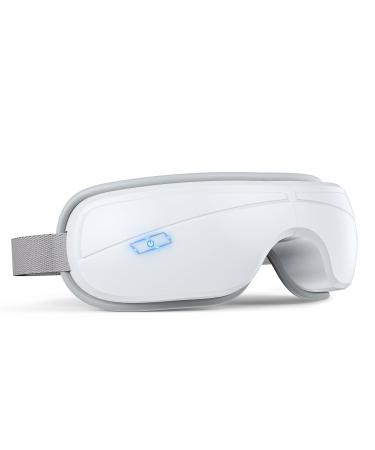 mivo Eye Massager with Heat - Headache Relief Rechargeable Heated Eye Mask for Dry Eyes & Sinus Cordless Electric Gadget for Screen Fatigue & Stress Relief Ideal Gift for Parties & Travel (Grey)