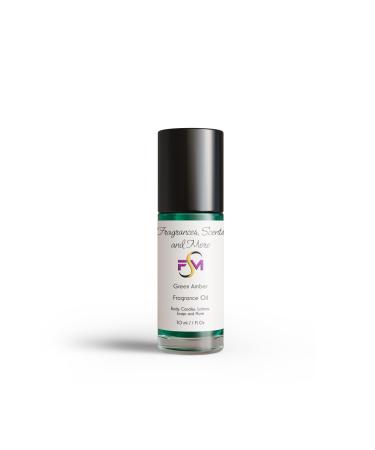 Green Amber Fragrance Oil - 1 Fl Oz Glass Roll On (30ml) - Pack of 1 1.01 Fl Oz (Pack of 1)