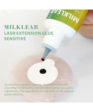 MILKLEAR Sensitive Eyelash Extension Glue - Low Fume, No Irritation, Long Lasting | Black Adhesive for DIY or Pro Use - Buy Online on GoSupps.com
