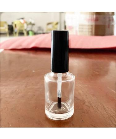 Vasana Clear Glass Nail Polish Bottles - 10 Empty Containers with Brush Caps for DIY Manicure & Nail Art - Top Coat & Sample Bottles - Buy Online on GoSupps.com