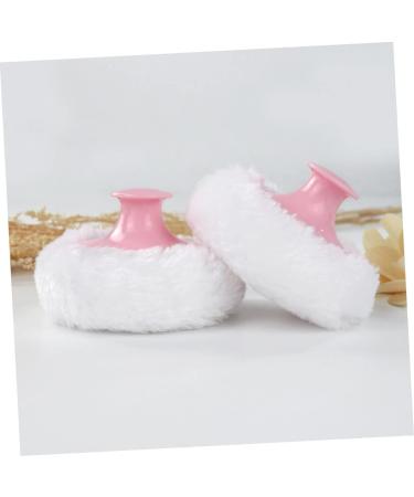4pcs Healeved Foundation Short Blender & Round Soft Plush Flour Pads - Pink Face & Body Puff Set - Buy Online on GoSupps.com