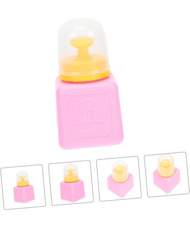 Healeved 1pc Squeeze Bottle Nail Pump Storage Bottle Refillable Nail Polish Bottle Nail Polish Press Bottle Manicure Bottle Nail Alcohol Shampoo Liquid Plastic Abs Water Pink 10x5.3cm Pink - Buy Online on GoSupps.com