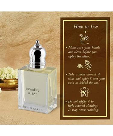 Attar 100% Natural Fragrance Hydro Distilled Alcohol Free Pure and Natural Long Lasting Premium Attar For Unisex Men & Women Organic Grade Base Paraben-free Sulphate-free (10 ML) (Jasmine) - Buy Online on GoSupps.com