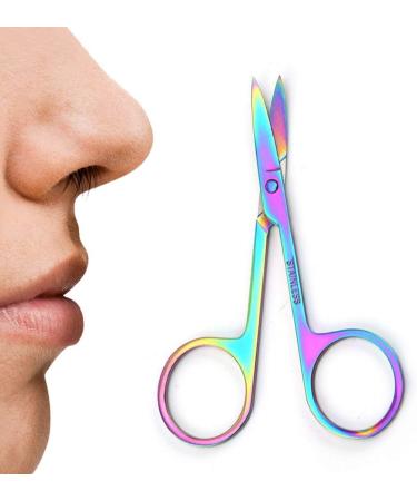 Eyebrow and Lash Scissors - Stainless Steel Small Brow Trimming Tool for Women - Perfect for Nose, Beard, Mustache, and Facial Hair - Black Gold Multicolored - Buy Online on GoSupps.com