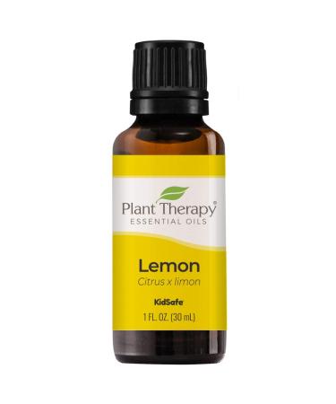 Plant Therapy Lemon Essential Oil for Diffuser 30 mL (1 oz) 100% Pure Undiluted Natural Aromatherapy Lemon Oil for Skin Lemon Oil for Cleaning Therapeutic Grade