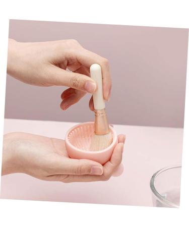 Beaupretty Make Silicone Scrub Pad Make Brush Cleaning Kit cosmetic brush cleaner bowl Cosmetic Brush Cleaning Mat Brush Cleaner Mat silicone make applicator bracket Silica gel make Brush 7x6.5cm Pink - Buy Online on GoSupps.com