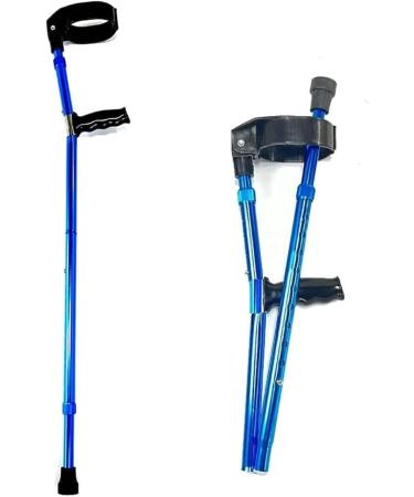 Safety Crutches Aluminum Crutches Forearm Canes Height Adjustable Telescoping Walking Sticks Unisex Walking Cane for Rehabilitation Training Comfortable Independence Blue - Buy Online on GoSupps.com