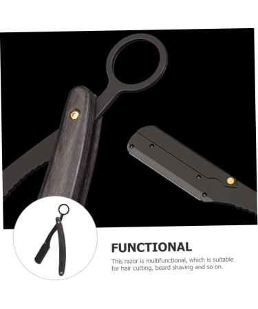 Beavorty Folding Knife Holder & Chestnut Razor Holder for Men | Stainless Steel Manual Razors with Wooden Handle - Buy Online on GoSupps.com