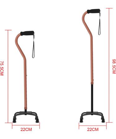 Retractable Leisure Four-Legged Crutches for The Elderly Aluminum Alloy Adjustable Walking Aid Walking Lightweight Ergonomic Adult Crutches A 75.5 to 98.5CM Fashionable Bathing in Sunlight - Buy Online on GoSupps.com