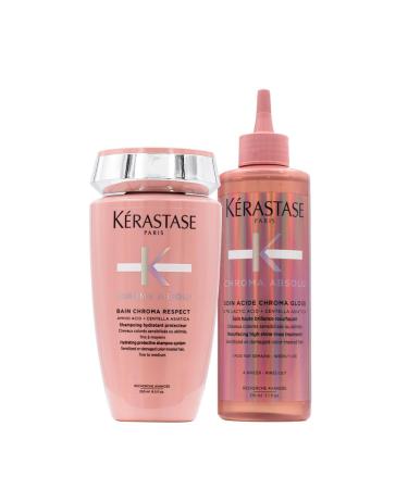 Kerastase Chroma Absolu Bain Chroma Respect 250ml Soin Acide Chroma Gloss 250ml