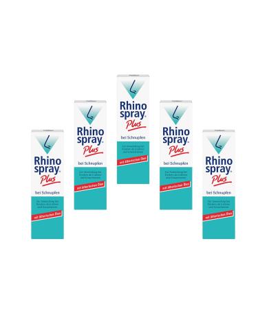 Rhinospray Plus for runny nose nasal spray 5 x 10 ml with the active ingredient tramazoline and essential oils in colds swollen nasal mucosa and sinus inflammation 10 ml (5 pack) - Buy Online on GoSupps.com