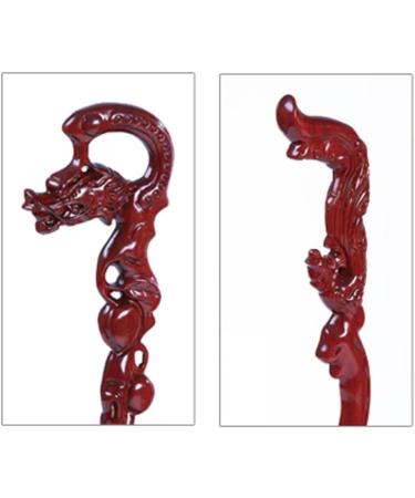 Wooden Cane Solid Walking Stick Crutch Natural Wood Walking Stick with Root Head Carved Hand Grip Carved Cane Hand Carved Design Walking/Hiking for Elderly Seniors - Buy Online on GoSupps.com