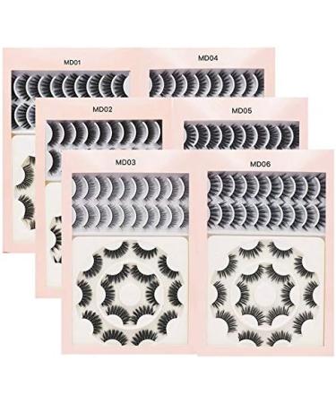 Brensty 18 Pairs False Eyelashes Natural Wispy Dramatic Volume Lashes Extension Cruelty-Free Eyelash MD4 - Buy Online on GoSupps.com