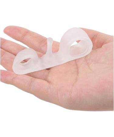 Two Hole Snail Toe Separator Adjuster - Silicone Bunion Correction | White Foot Support for Pain Relief - Buy Online on GoSupps.com