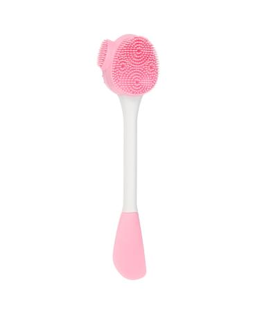 VOCOSTE Silicone Facial Cleansing Brush Multifunction Handheld Face Scrubber for Face Skincare Massage Pink White 6.30"x1.57"