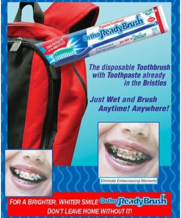 ReadyBrush Prepasted Disposable Ortho Toothbrushes - Mint Flavor - 144 Pack - Buy Online on GoSupps.com